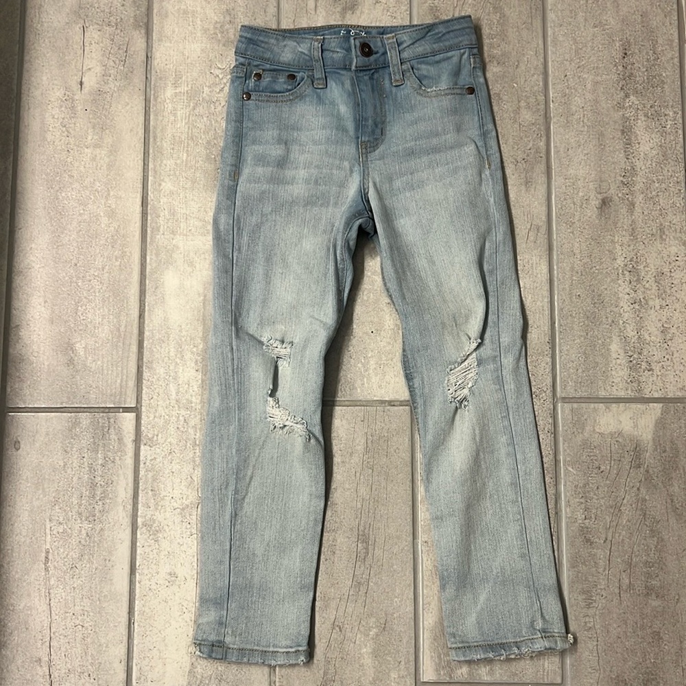 Girls Art Class Distressed Light Wash Skinny Jeans Size 6